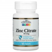 21st Century Zinc Citrate 50 mg 60 tabs