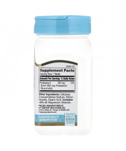 21st Century Potassium Gluconate 595 mg 110 таблеток, глюконат калію