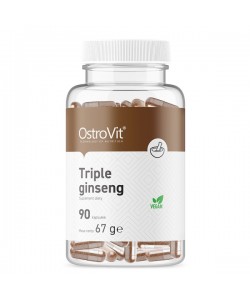 OstroVit Triple Ginseng Vege 90 капсул, пять экстрактов растений