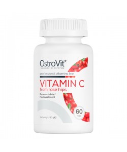 OstroVit Vitamin C from Rose Hips 60 таблеток, вітамін з екстрактом шипшини