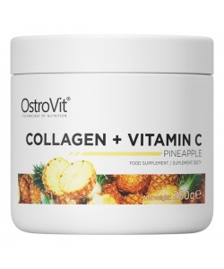 OstroVit Collagen + Vitamin C 200 грам, гідрозілований яловичий колаген + вітамін с