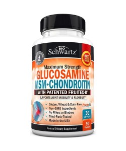 BioSchwartz Glucosamine MSM + Chondroitin 90 капсул, глюкозамін і хондроїтин з MSM