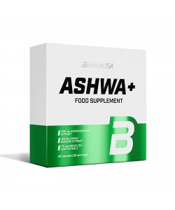 Biotech USA Ashwa+ 30 капсул, ашваганда Biotech USA Ashwa+ 30 капсул, ашваганда