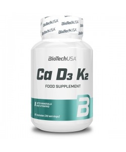 Biotech USA Ca D3 K2 90 капсул, кальцій, фосфор, вітаміни D3&K2