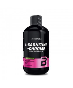 Biotech USA L-Carnitine + Chrome 500 мл, рідкий l-карнітин, збагачений хромом і вітаміном B₅
