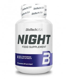 Biotech USA Night 60 капсул, аминокислота L-триптофан, c травяными и фруктовыми экстрактами