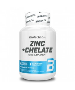 Biotech USA Zinc + Chelate 60 таблеток, цинк в хелатной форме