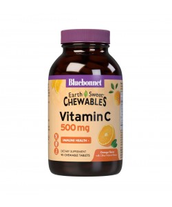 Bluebonnet Nutrition Chewables Vitamin C 500 mg 90 таблеток, жевательный витамин С, со вкусом апельсина