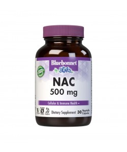 Bluebonnet Nutrition NAC 500 mg 30 капсул, N-ацетил-L цистеин