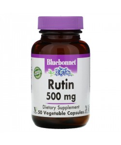 Bluebonnet Nutrition Rutin 500 mg 50 капсул, биофлавоноид рутин