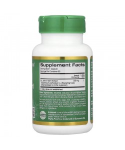 California Gold Nutrition EuroHerbs™ St. John's Wort Extract Euromed Quality 300 mg 60 рослинних капсул, екстракт звіробою