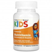 California Gold Nutrition Kids Chewable Multivitamin with Probiotics & Enzymes 60 tabs