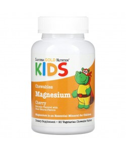 California Gold Nutrition Kids Magnesium, жевательный магний, со вкусом вишни