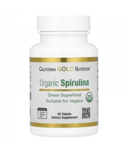 California Gold Nutrition Organic Spirulina 60 таблеток - органическая спирулина