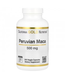 California Gold Nutrition Peruvian Maca 500 mg 240 вегетарианских капсул, экстракт корня маки