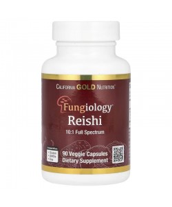 California Gold Nutrition Fungiology Reishi 90 капсул, органічний рейші