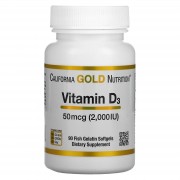 California Gold Nutrition Vitamin D3 2000 IU 90 softgels