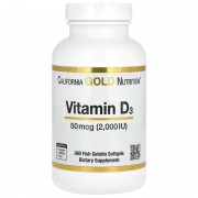 California Gold Nutrition Vitamin D3 2000 IU 360 softgels