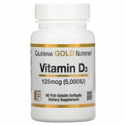 California Gold Nutrition Vitamin D3 5000 IU 90 softgels