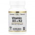 California Gold Nutrition Vitamin D3 + K2 60 капсул, D3 и K2 California Gold Nutrition Vitamin D3 + K2 60 капсул, D3 и K2