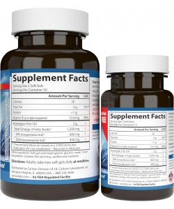 Carlson Super Omega-3 1200 mg 100+30 м'яких капсул, норвезький риб'ячий жир