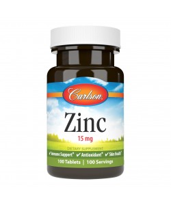 Carlson Zinc 15 mg 100 таблеток, цинк