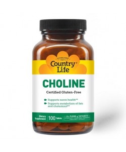 Country Life Choline 100 таблеток, холин