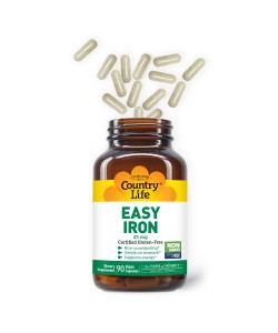 Country Life Easy Iron 25 mg 90 капсул, залізо