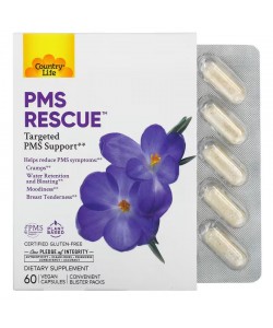 Country Life PMS Rescue 60 капсул, предменструальная поддержка