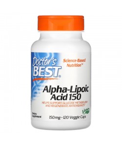 Doctor's Best Alpha Lipoic Acid 150 mg 120 капсул, альфа-ліпоєва кислота