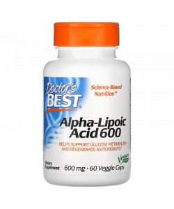 Doctor's Best Alpha Lipoic Acid 600 mg 60 капсул, альфа-липоевая кислота