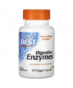 Doctor's Best Digestive Enzymes 90 капсул, пищеварительные ферменты