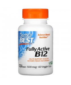 Doctor's Best Fully Active B-12 1500 mcg 60 капсул, метилкобаламін