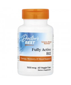 Doctor's Best Fully Active B-12 1500 mcg 60 капсул, метилкобаламін