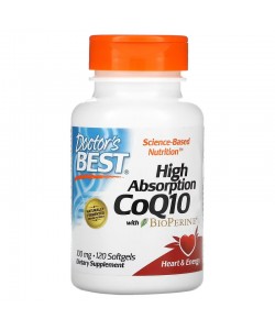 Doctor's Best CoQ10 100 mg with BioPerine 120 капсул, коэнзим Q10 с экстрактом черного перца