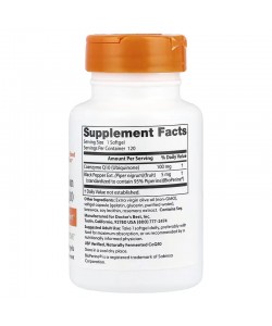 Doctor's Best CoQ10 100 mg with BioPerine 120 капсул, коэнзим Q10 с экстрактом черного перца