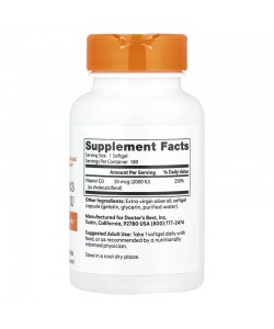 Doctor's Best Vitamin D3 2000 IU 180 капсул, витамин Д