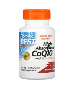  Doctor's Best CoQ10 100 mg with BioPerine 60 капсул, коензим Q10 з екстрактом чорного перцю