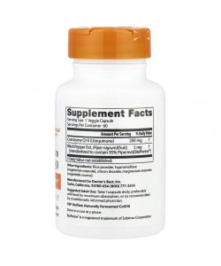 Doctor's Best CoQ10 200 mg with BioPerine 60 капсул, коэнзим Q10 с экстрактом черного перца