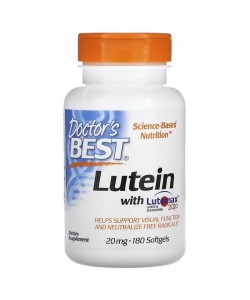 Doctor's Best Lutein 20 mg 180 мягких капсул, лютеин и зеаксантин
