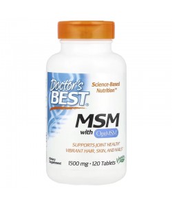 Doctor's Best MSM with OptiMSM 1500 mg 120 таблеток, метилсульфонілметан