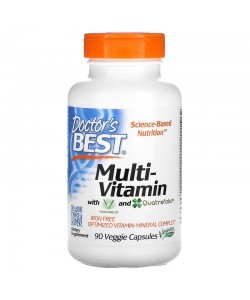 Doctor's Best Multi-Vitamin with Vitashine D3 and Quatrefolic 90 капсул, витаминно-минеральный комплекс без железа