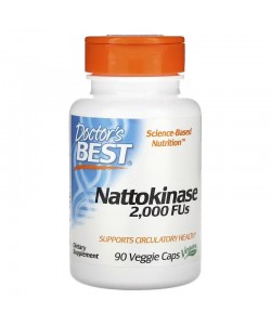 Doctor's Best Nattokinase 2000 FU 90 капсул, фермент наттокіназа