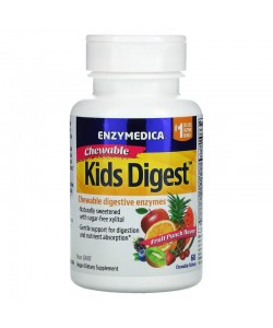 Enzymedica Kids Digest 60 жевательных таблеток, пищеварительные ферменты для детей