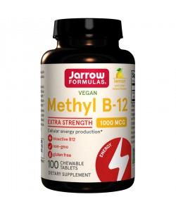 Jarrow Formulas Methyl B-12 1000 mcg Lemon 100 жувальних таблеток, метил В-12