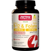 Jarrow Formulas Methyl B-12 & Methyl Folate Lemon 100 chewable tabs