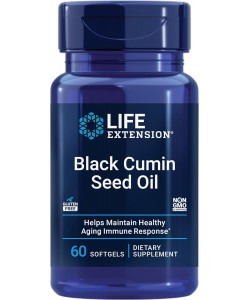 Life Extension Black Cumin Seed Oil 60 капсул, масло семян черного тмина