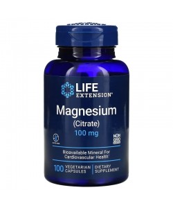 Life Extension Magnesium Citrate 100 mg 100 капсул, цитрат магнію
