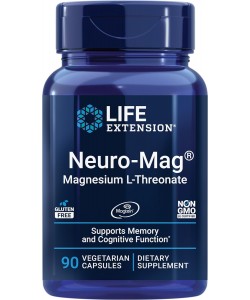 Life Extension Neuro-Mag 90 капсул, магний L-Треонат