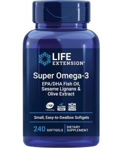 Life Extension Super Omega-3 240 мягких капсул, рыбий жир